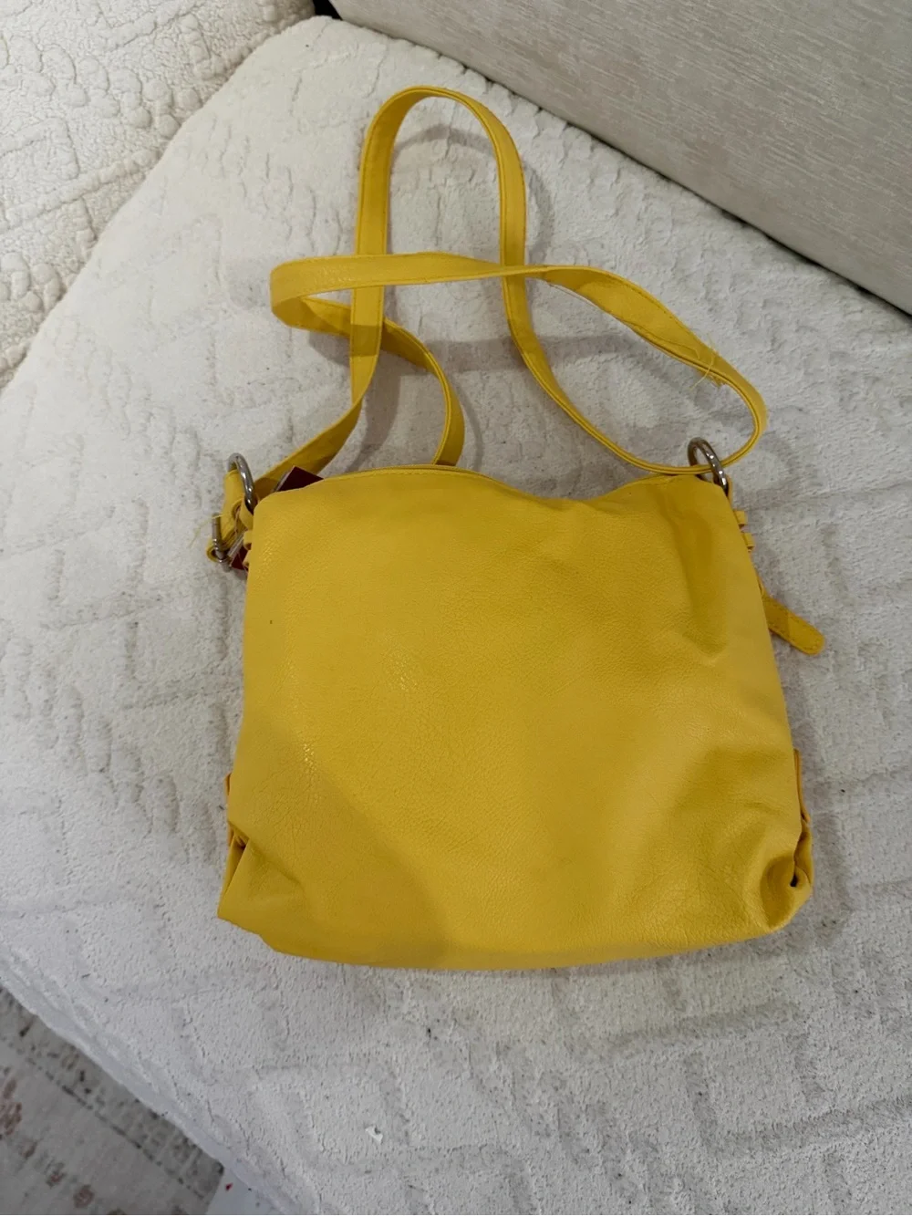 Rosetti Bright Yellow Crossbody Bag with Front Zip Pocket